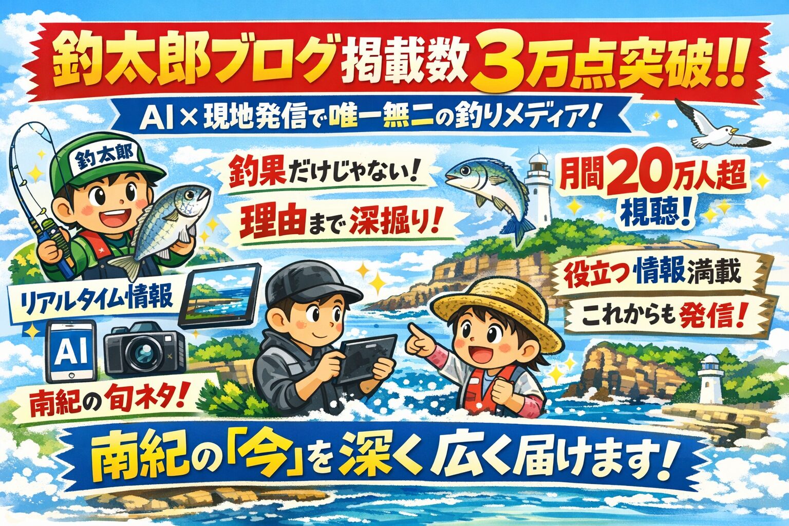 釣太郎ブログは・南紀の釣り情報を深く掘り下げ・初心者にも届く形で広げ・釣果だけに偏らず・安全、マナー、知識も含めて発信し続ブログは