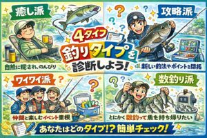 【釣りタイプ診断】あなたは癒やし派？攻略派？簡単チェックでわかる釣り人の深層タイプ。釣太郎