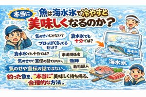 魚は、 海水氷で冷やすと 本当に美味しくなります。 これは、 宣伝でも流行りでもなく、 生き物の構造に基づいた話。釣太郎