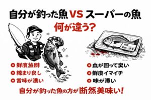 自分で釣った魚がうまいのは、気のせいではありません。・ストレスが少ない ・処理が早い ・鮮度が違う ・管理が丁寧 すべてが積み重なっています。釣太郎