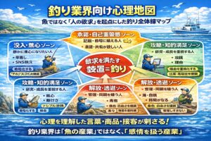 魚ではなく「人の欲求」を起点にした釣りの全体構造.釣太郎