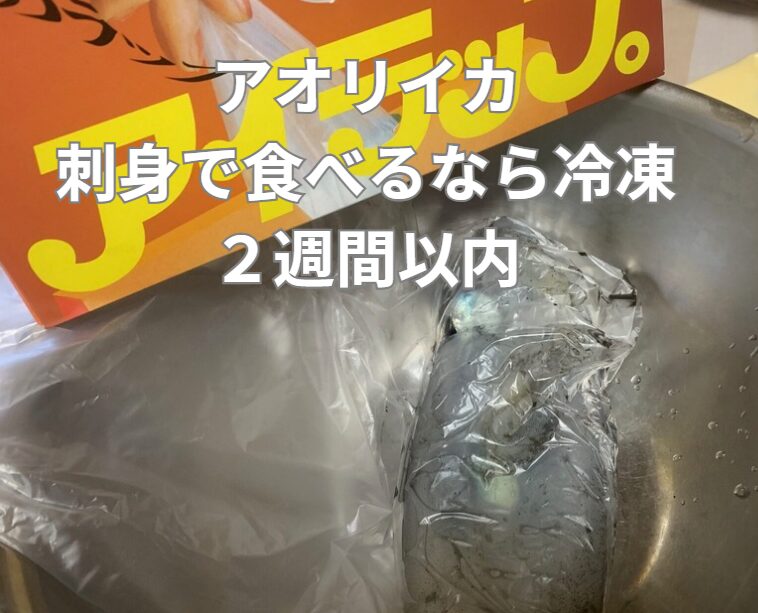 アオリイカを刺身で食べるのなら、冷凍後２週間以内がおすすめ。釣太郎