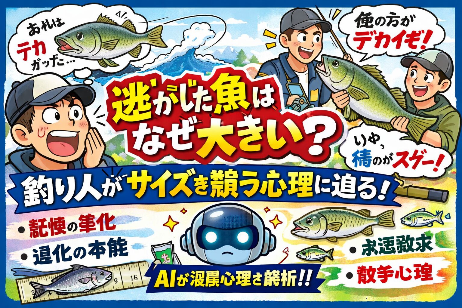 最も健全な釣り人像は、 ・サイズを目標にする ・結果に一喜一憂する人が多い。釣太郎