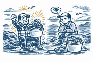 一匹しか釣れなかったけど、あの感触が忘れられない。疲れただけという人。この違い、釣れた魚の数や大きさは、あまり関係ありません。釣太郎