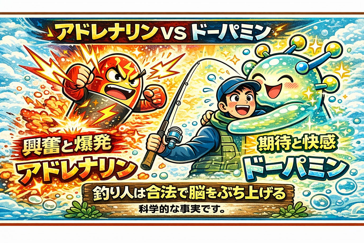 釣り人の脳で起きているアドレナリンとドーパミンの正体。釣太郎