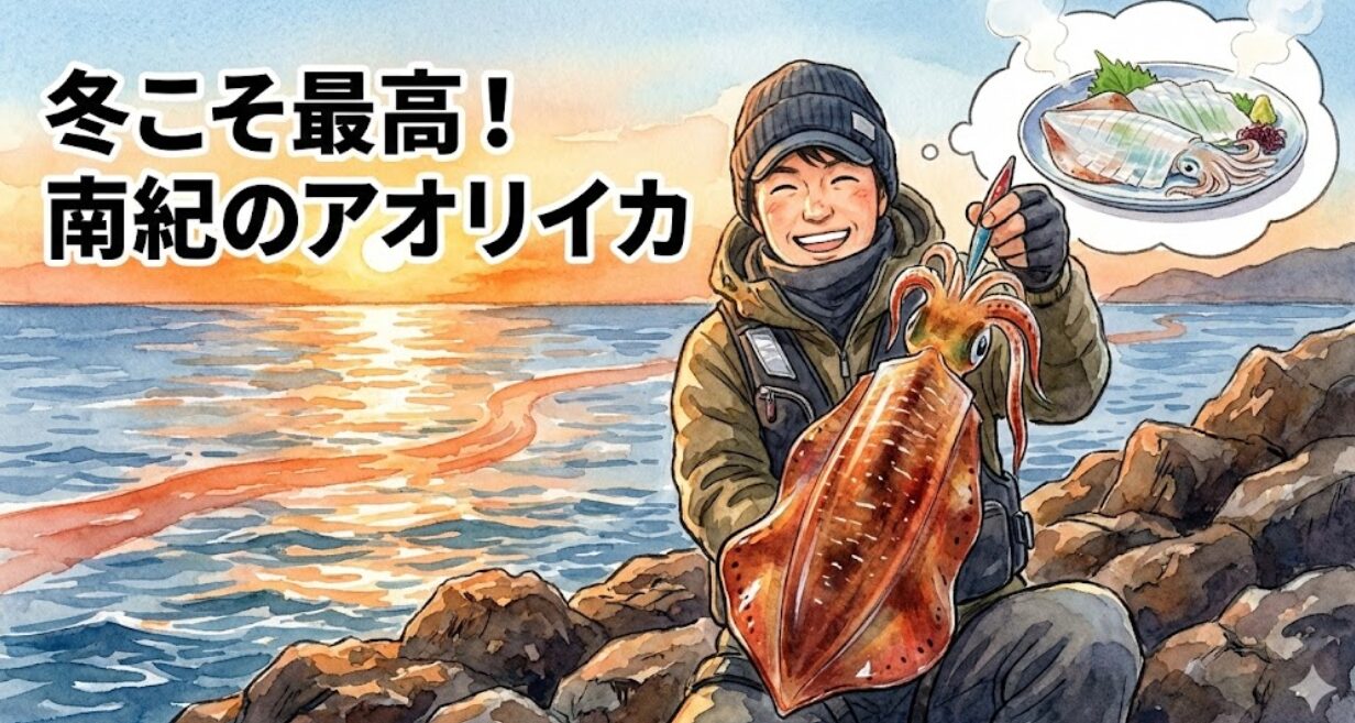 冬のアオリイカは、一年分の旨味をその身に凝縮させた「泳ぐ宝石」です。科学的に証明された最高の甘み 。南紀ならではの好釣果ポテンシャル。釣太郎