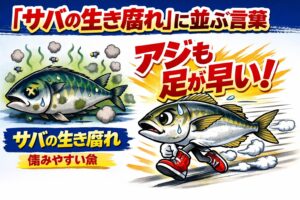 サバの生き腐れと並ぶ。実はアジも「足が早い」鮮度劣化が早い魚。釣太郎
