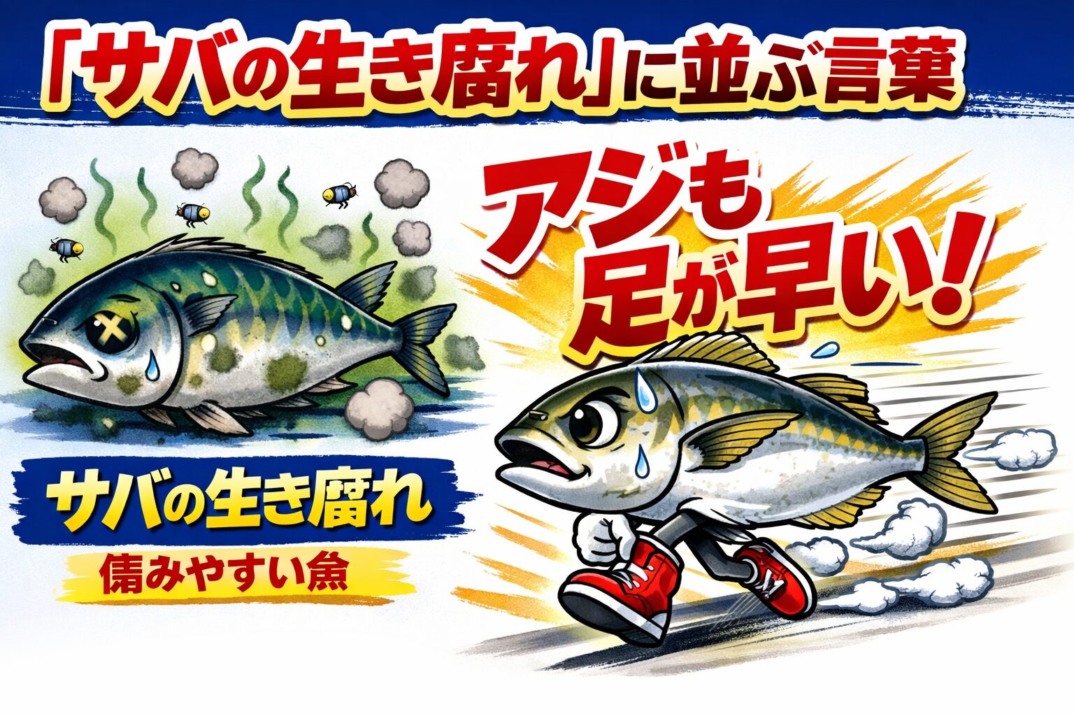 サバの生き腐れと並ぶ。実はアジも「足が早い」鮮度劣化が早い魚。釣太郎