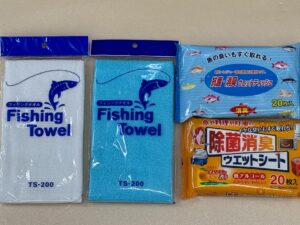 タオルは手拭き以上の役割・ウェットティッシュは臭いと安全対策 ・忘れると地味にストレスが溜まる・ベテランほど常備している。釣太郎