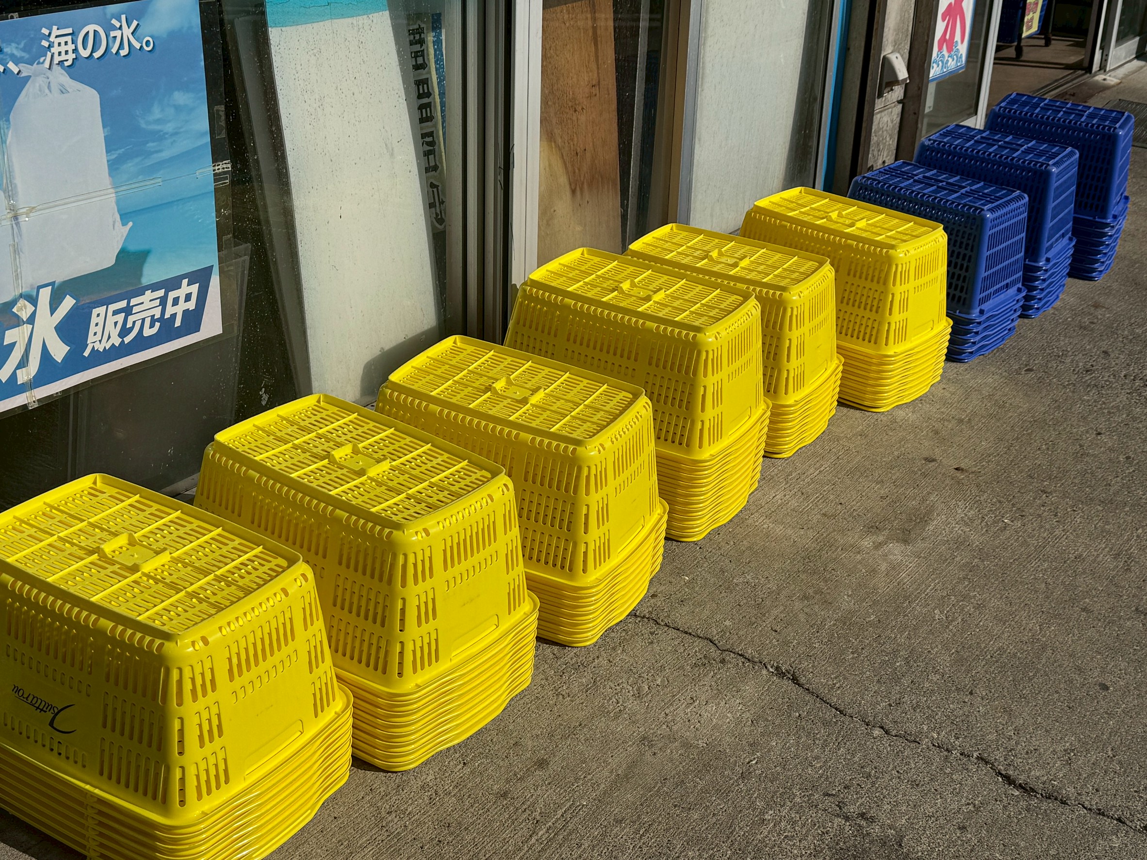 買い物かごは定期的に洗い干しています。釣太郎