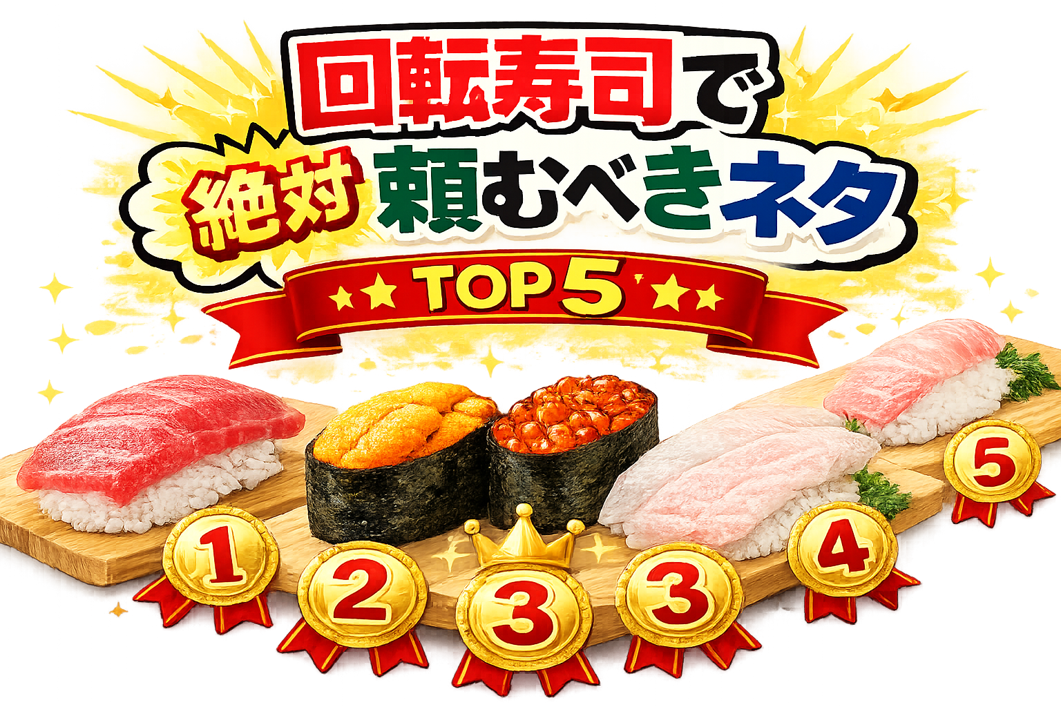 釣り人視点「回転寿司で絶対頼むべきネタ」ランキング TOP10。釣太郎