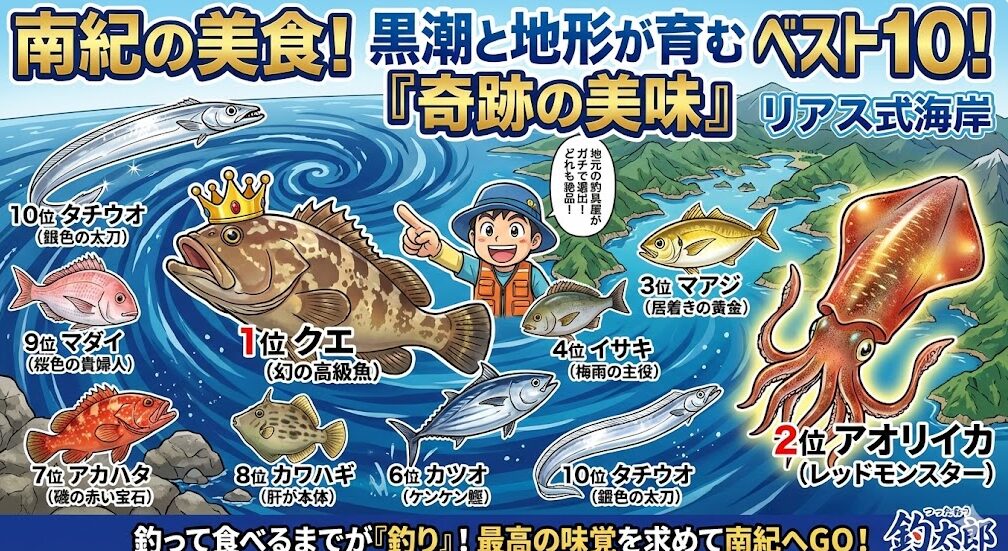 【南紀の美食】黒潮と地形が育む「奇跡の美味」ベスト10！釣太郎