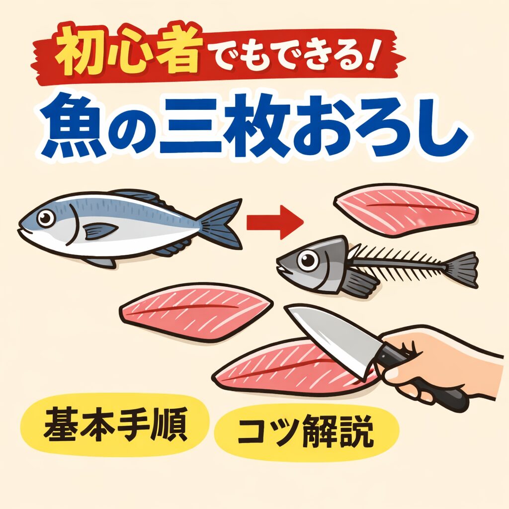 魚の三枚おろしは、「難しそう」に見えるだけです。正しい順序と方法を知れば、初心者でも必ず習得できます。釣太郎