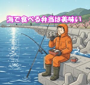 キャンプ飯のような凝った調理は必要ありません。 ただ、海を眺めながらお弁当を開く。 それだけで、私たちは世界で一番贅沢な食事になります。釣太郎