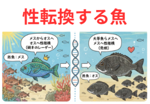 人間からすれば驚きですが、魚にとって性転換は「子孫をより確実に、より多く残すため」の合理的でたくましい生存戦略です。釣太郎