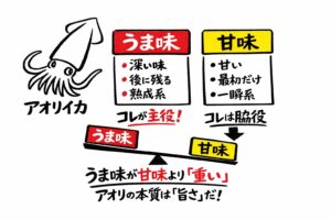 アオリイカは「甘いから旨い」んじゃない。 「うま味が強いから、甘味が生きる」魚介。釣太郎