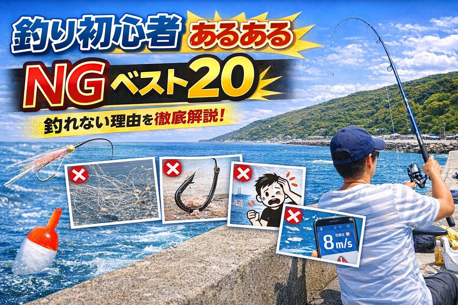 釣り初心者のNGは、ほぼ共通。でも逆に言えば、直せば必ず伸びます。釣れないのは運ではない。原因があるだけ。 一つずつ潰せば、釣果は変わる。釣太郎