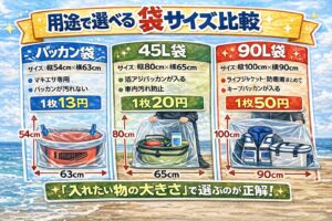 釣行帰りの“ニオイ・汚れ”対策に！3種類の大判ビニール袋で快適フィッシングライフをサポート。釣太郎