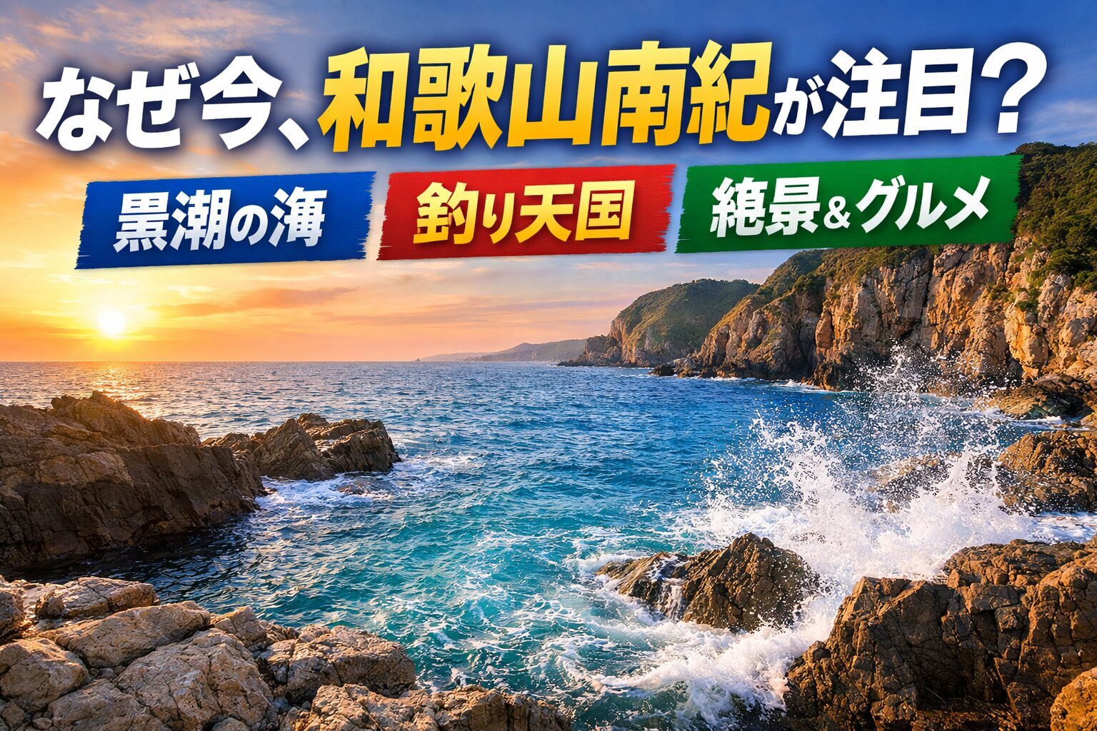 和歌山南紀が注目される理由は単純ではありません。・黒という自然条件 ・都市圏からのアクセス ・魚影の濃さ・海の透明度・本物感・釣り文化の厚み.釣太郎