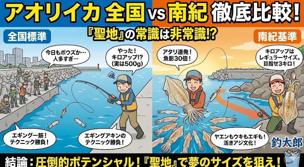 【アオリイカ比較】全国標準」と「南紀基準」はここまで違う！聖地の常識を徹底解説.釣太郎