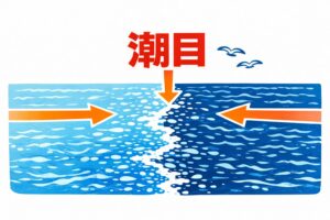 「海はひとつ」でも、水温・塩分・流れの違いが“境界”を生み出す。 その境界線＝潮目を見極めることが、釣果アップの大きなカギになります。釣太郎
