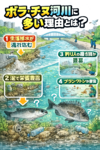 ボラとチヌは「広塩性・汽水適応型」適応魚だから、他の海水魚が入ってこれない河川でも生き延びられる！浸透圧調節＋エサの柔軟性＋耐汚染性が鍵。釣太郎