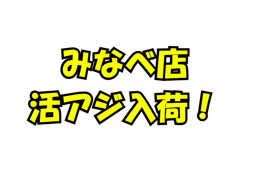 みなべ店、活アジ入荷しました！釣太郎