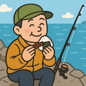 「釣り場で食べるおにぎりが美味しい理由」を科学・心理・環境から解説。転地効果・空腹・寒さ・非日常・達成感が味覚を増幅.釣太郎
