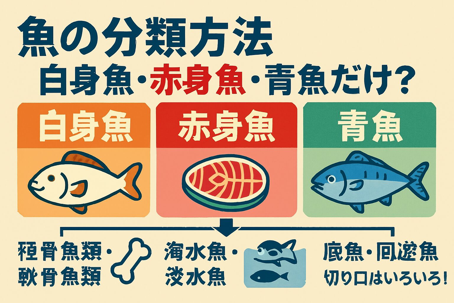 魚の分類は“目的”で変わる！「白身・赤身・青魚」はあくまで料理や栄養の視点での分類。釣太郎