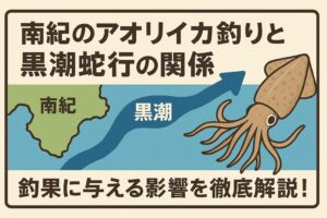 黒潮が南紀に近づく（接岸する）と、海の中はどう変わるのか。 アオリイカへの影響は絶大です。釣太郎