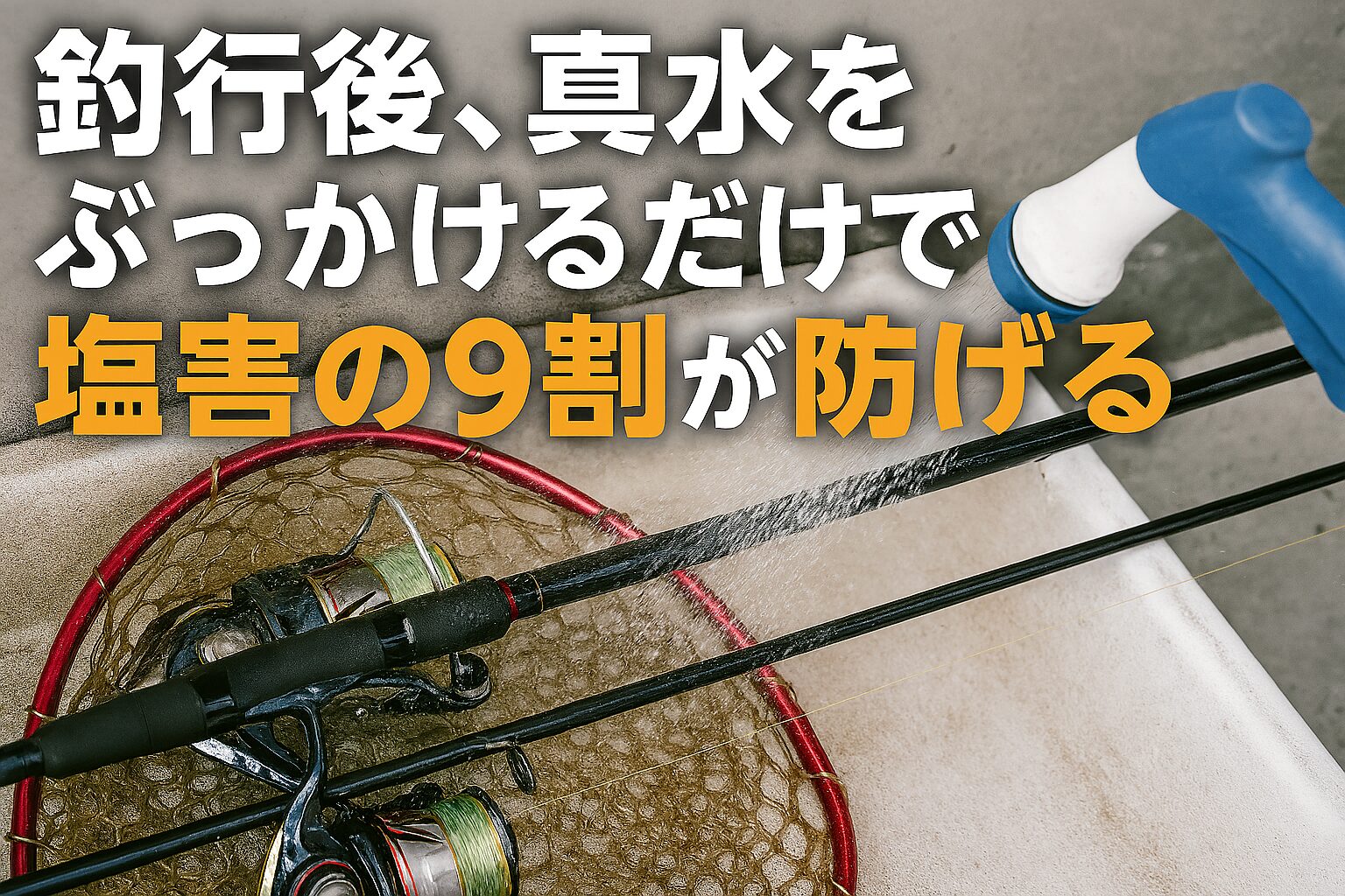 高価な釣具も、塩害で一発アウト…なんてことも。でも、たった数分の真水洗浄で、道具の寿命はグッと延びます。釣太郎