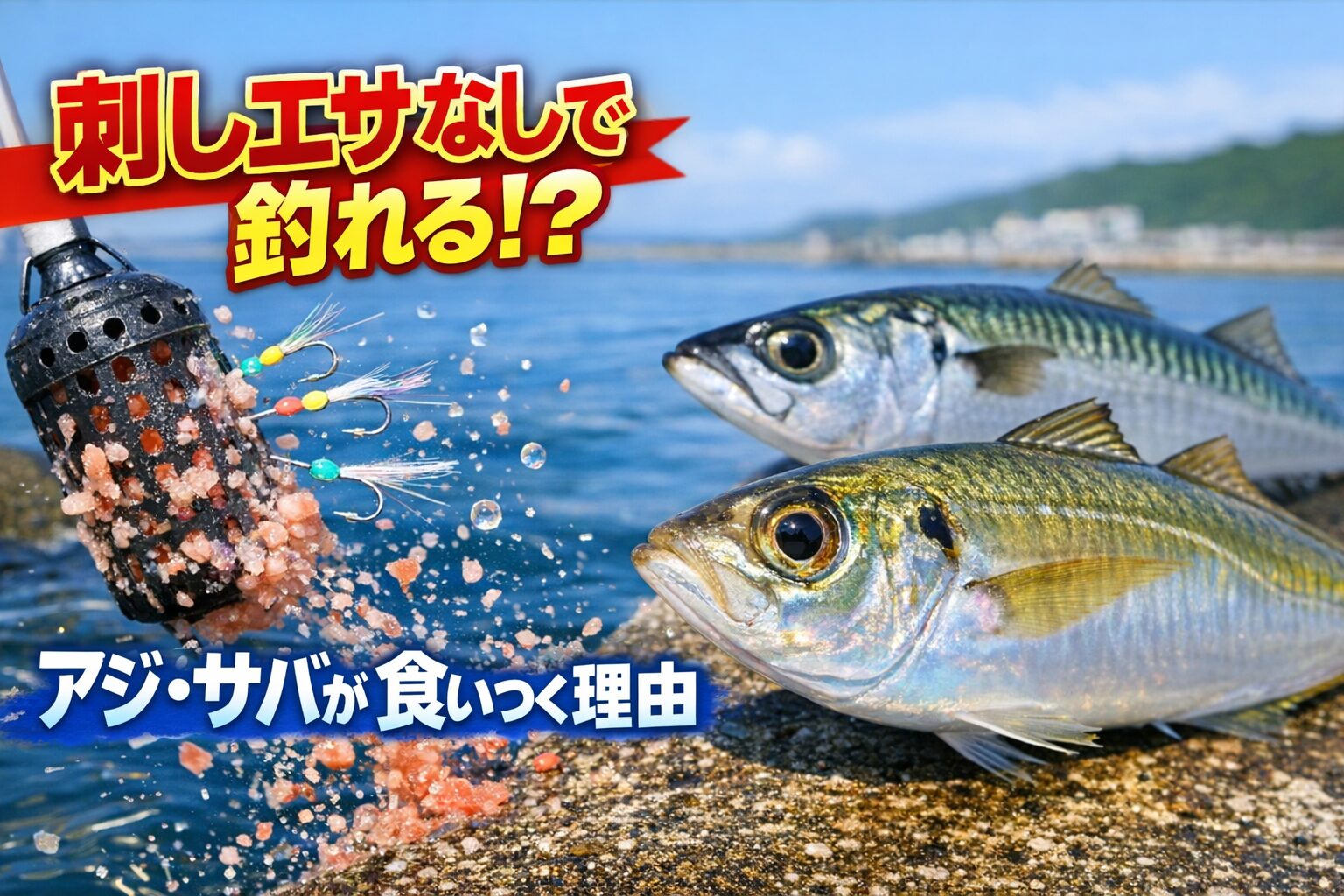サビキ釣りは“魚の習性”を活かした釣法！ 刺しエサがなくても釣れるのは、コマセで魚を寄せ、疑似針で錯覚させる。釣太郎