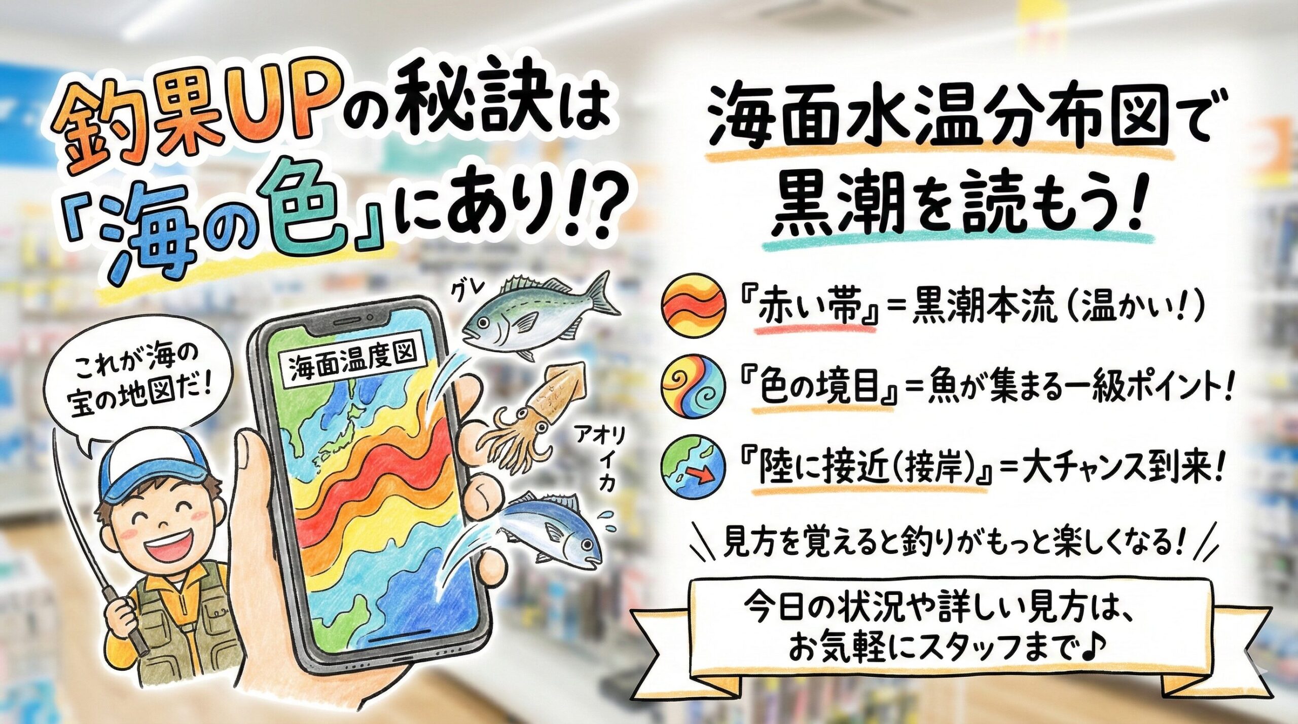 海面水温分布図は、一見するとただのカラフルな地図ですが、釣り人にとっては釣果を左右する超重要アイテムです。釣太郎