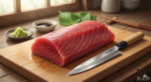 柵とは、魚を三枚おろしにしたあと、皮と骨を取り除き、四角いブロック状に切り出した身のことを指します。釣太郎