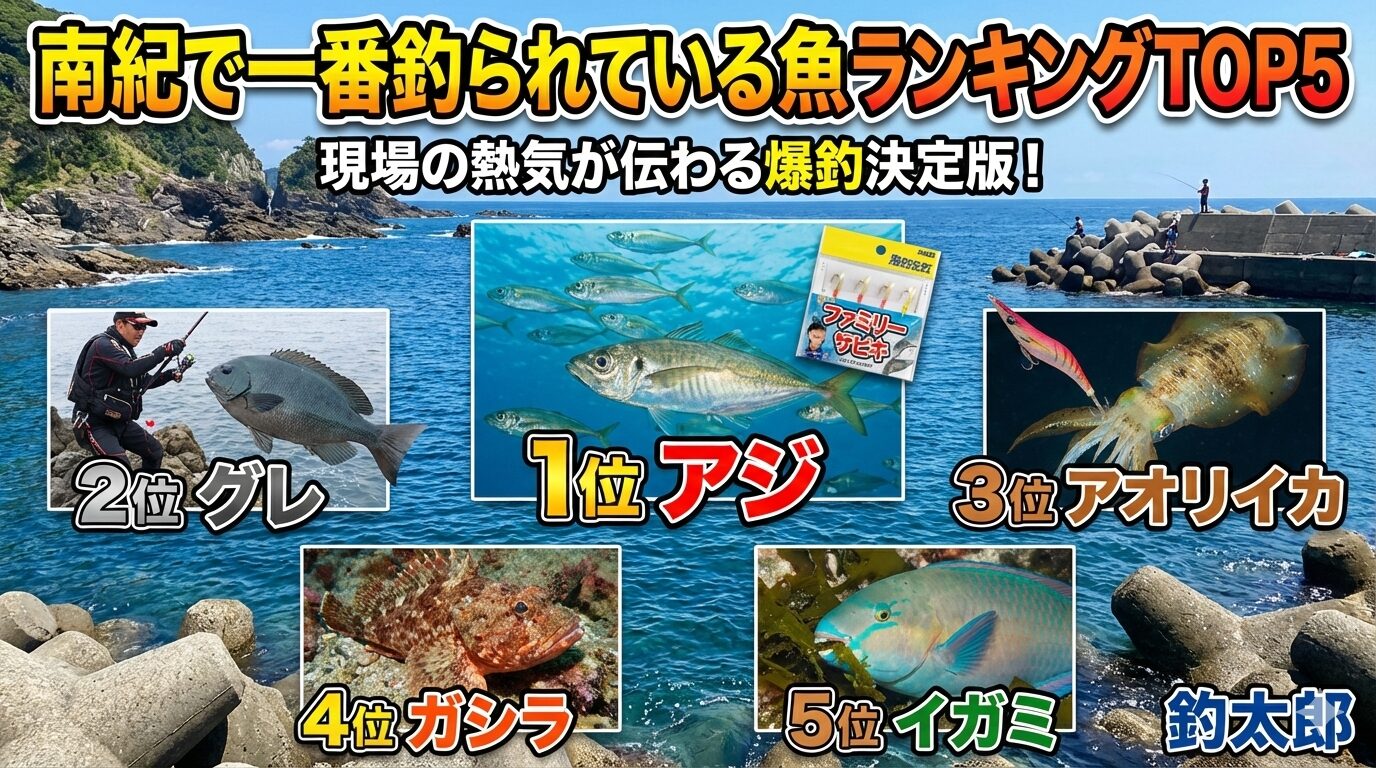 南紀で一番釣られている魚ランキング。釣太郎