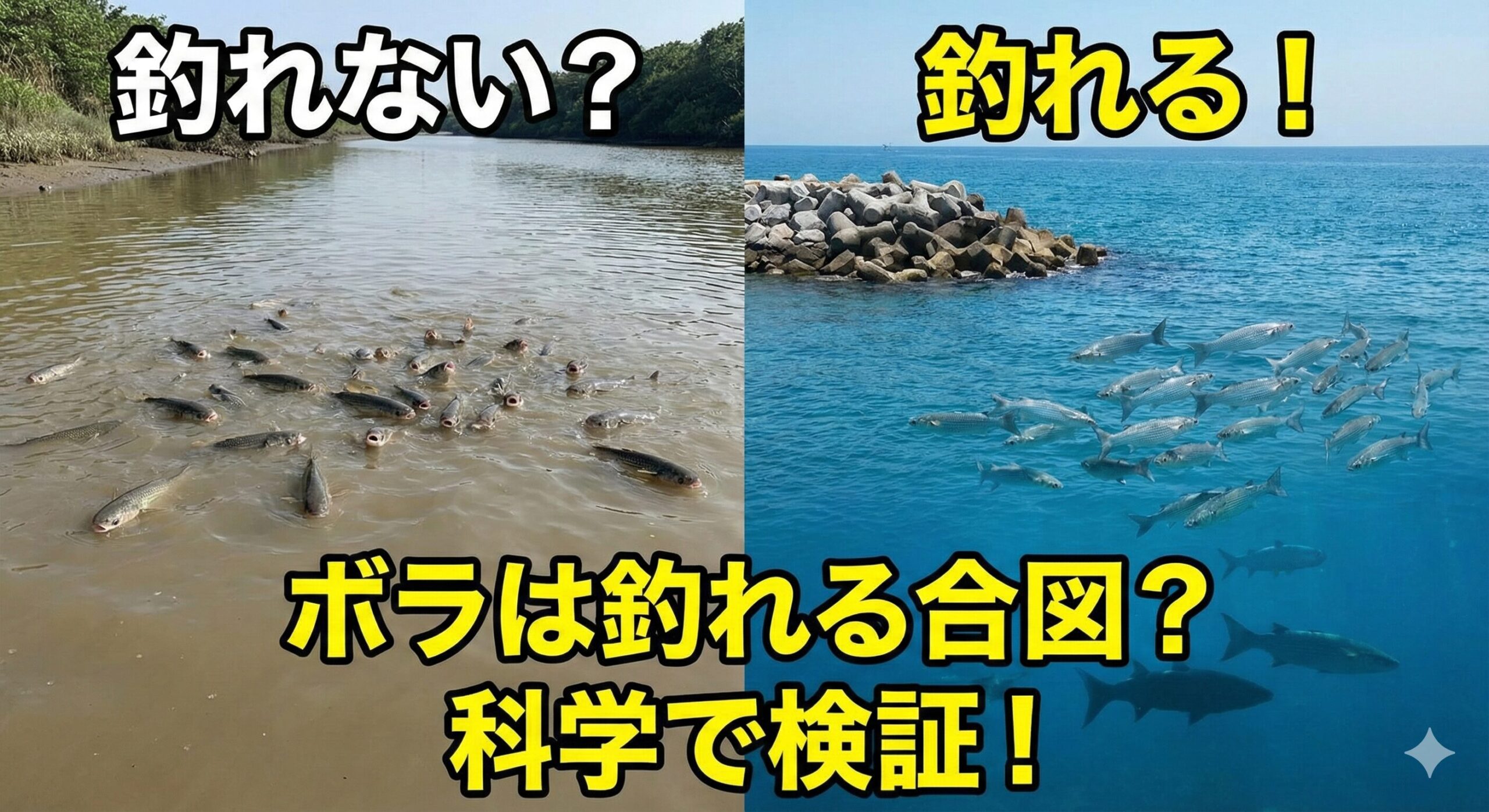 ボラがいること自体は「吉」にも「凶」にもなり得ます。重要なのは、彼らの「様子」を観察すること。釣太郎