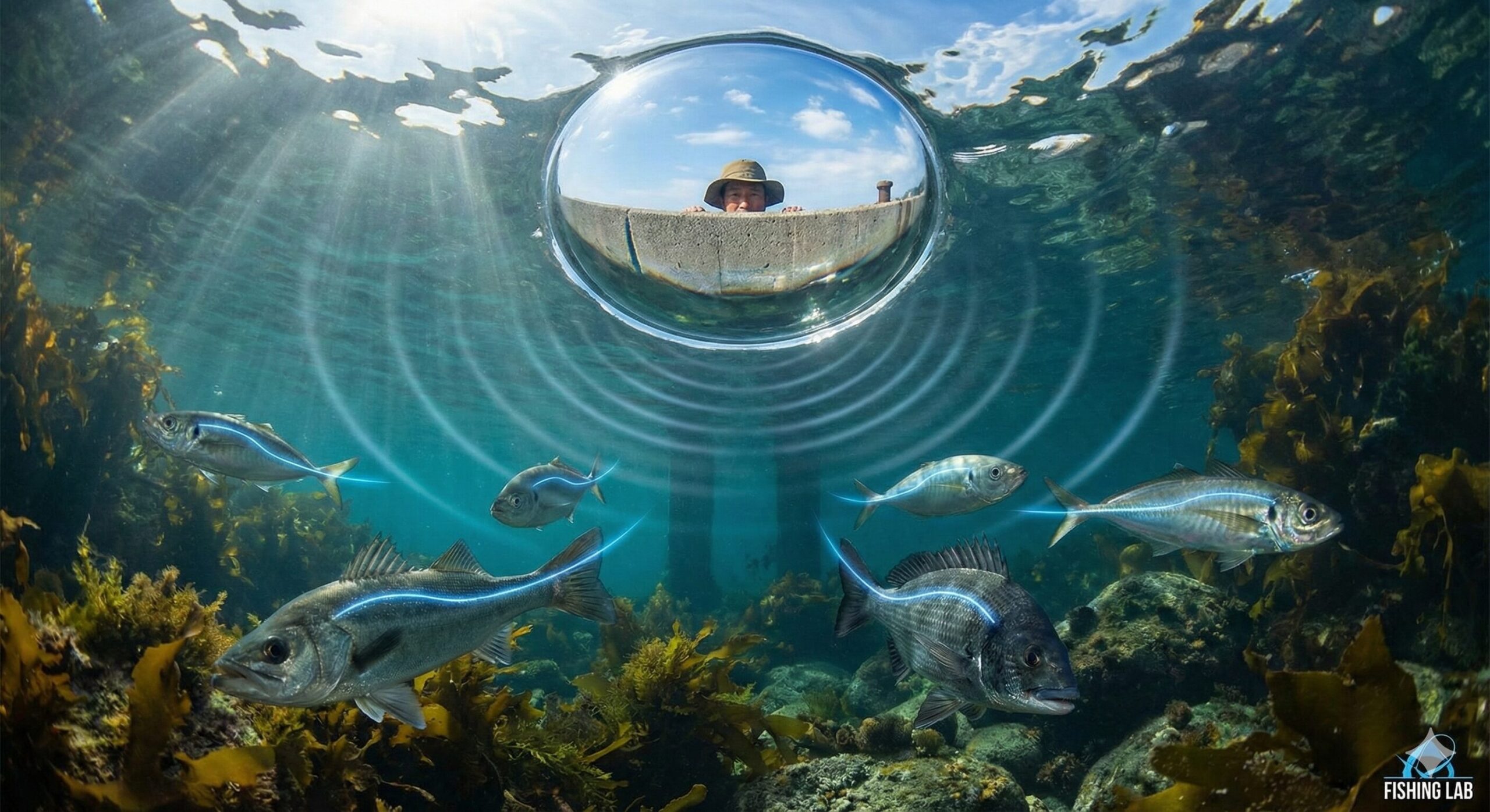 そっと覗き込んだだけなのに…なぜ魚は逃げる？真上は見えているのか徹底解説！釣太郎