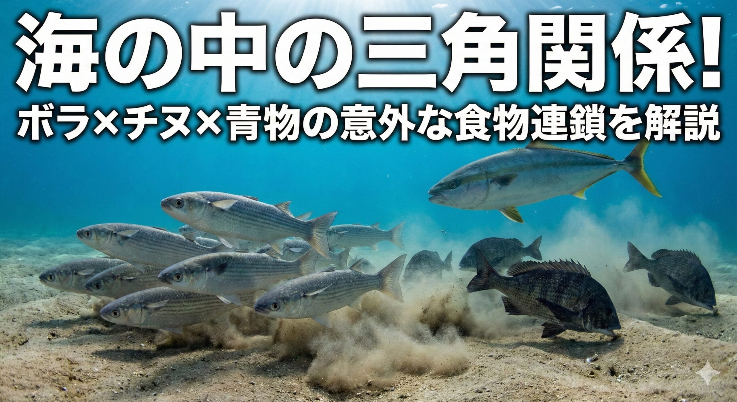 ボラがいれば、それを利用するチヌがいて、それを喰らう青物がいる。釣太郎