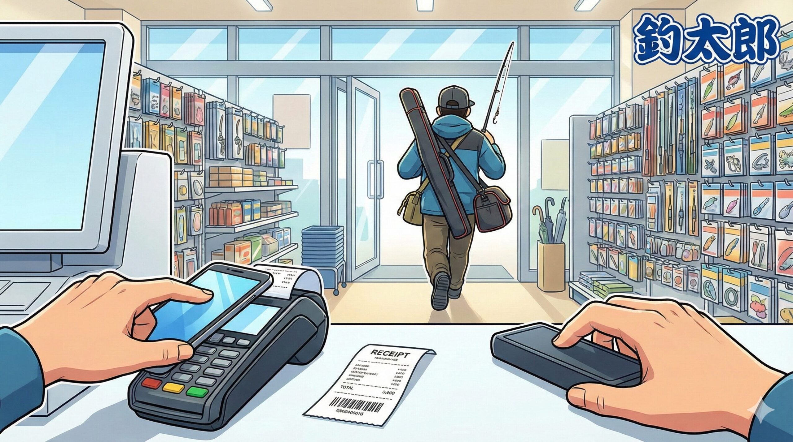 「レシートいらない」が9割。釣太郎なら決済音だけ確認して、そのまま出発OKです