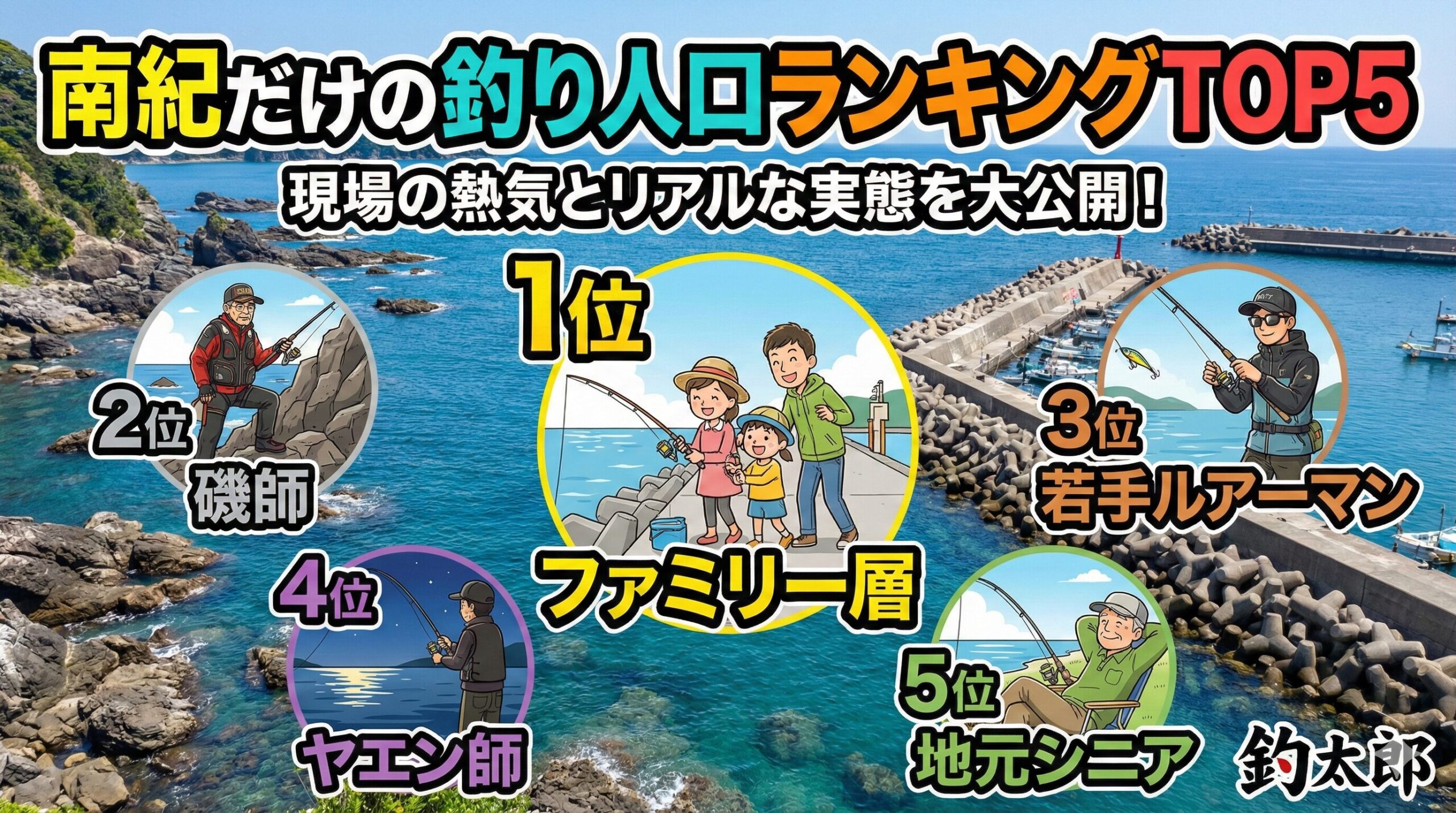 南紀だけのリアルな釣り人口ランキング。釣太郎