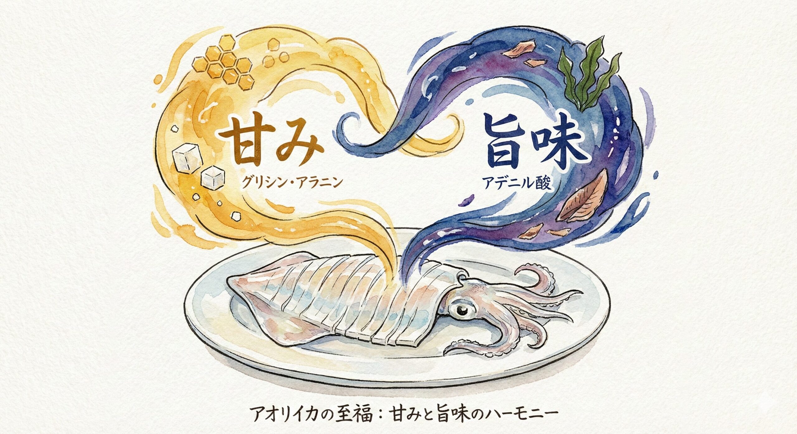 アオリイカの美味しいさは、口に入れた瞬間の、アミノ酸による「強烈な甘み」。噛めば噛むほど溢れ出す、アデニル酸の「深い旨味」。釣太郎