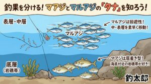 【釣り人必見】青アジと真アジが混在する理由とは？海の中の“群れの謎”を科学的に解説！釣太郎