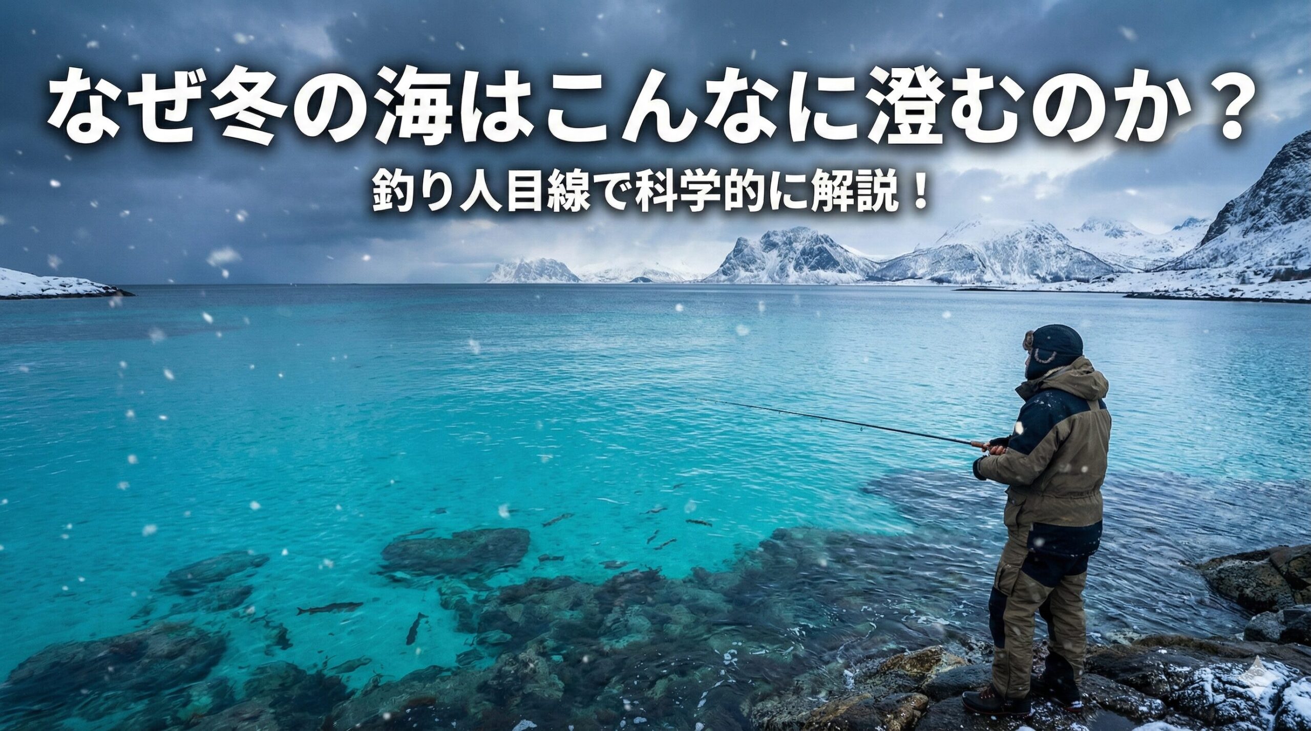 プランクトンの減少や降水量の少なさ、そして海流の影響など、冬の海が澄むのにはしっかりとした科学的な裏付けがあります。釣太郎
