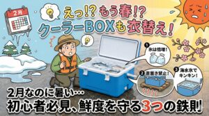 竿やリールを春用に変える前に、まずはクーラーボックスの使い方を見直してみてください。せっかく釣った魚、最高においしい状態で食べてあげたいですよね。釣太郎