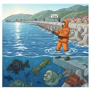 2月に和歌山みなべ町・堺堤防で釣れる魚。寒い時期でも結果が出る冬の攻略法。釣太郎