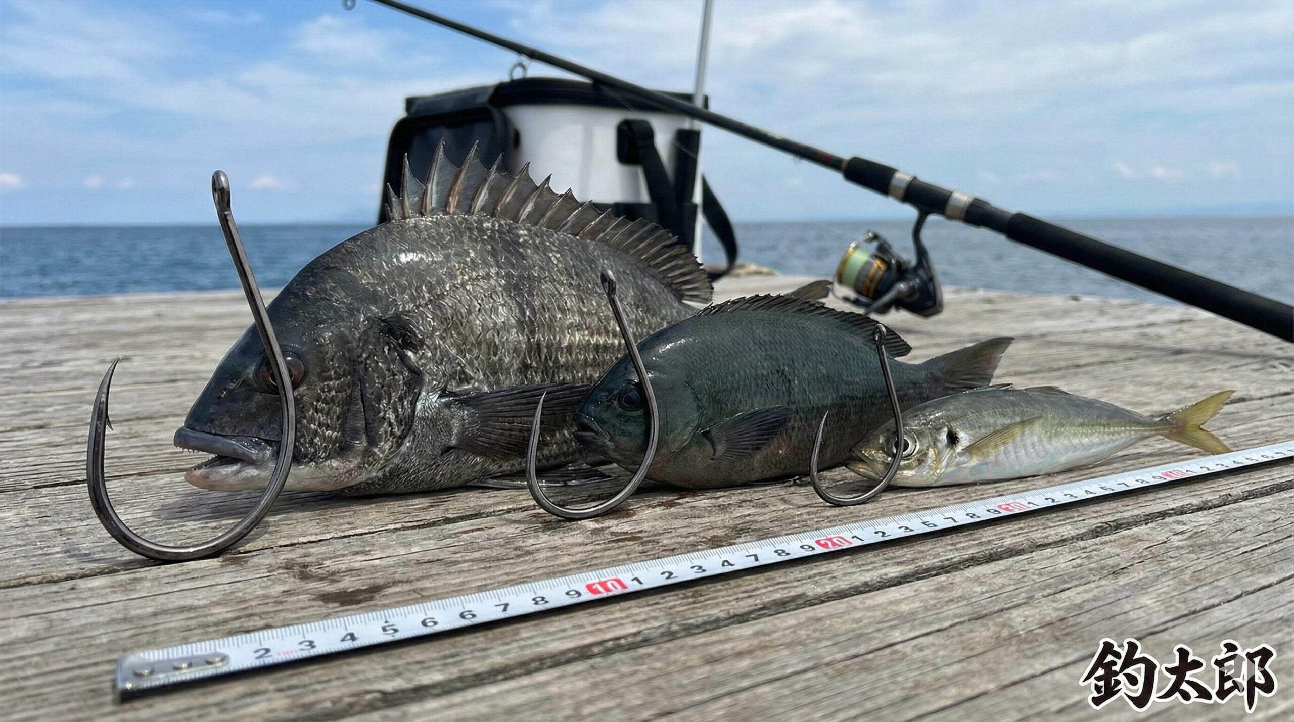 釣果を伸ばす黄金ルールは針と「魚の口」と「エサ」に合わせること。釣太郎