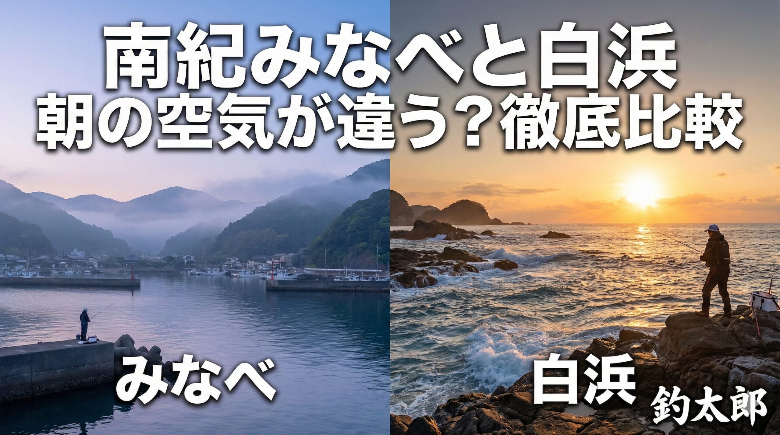 同じ南紀地方でも、みなべは「癒しと調和」の空気で、白浜は「野生と活気」の空気。釣太郎
