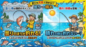 釣り人の間で「曇りの日は爆釣して、晴れの日は厳しい」というのは、もはや鉄の掟とも言える常識。釣太郎