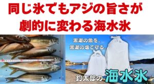 海水氷は「解けても安全」真水氷→ 水が溜まり魚が浸かる。海水氷→ 海と同じ環境。つまり魚はストレス状態にならない。釣太郎