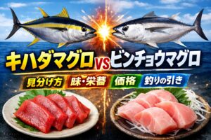 釣りの面白さなら圧倒的にキハダ。食味の満足度ならビンチョウ。キハダは「闘う魚」。ビンチョウは「食べる魚」。釣太郎